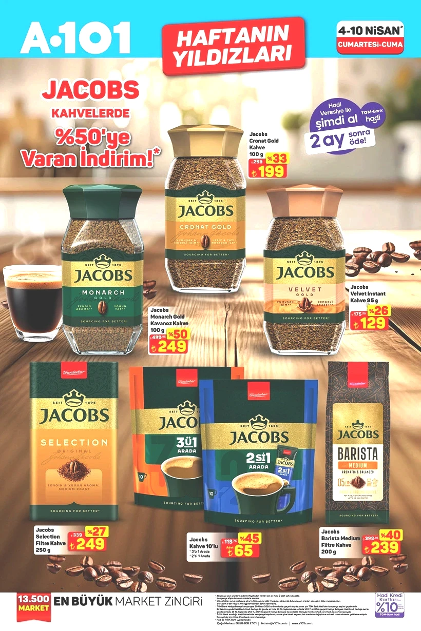 A101 4-10 Nisan 2026 Haftanın Öne Çıkan Ürünleri Ayçiçek Yağı, Kahve Çeşitleri, Tuvalet Kağıdı İndirimde - Resim : 3