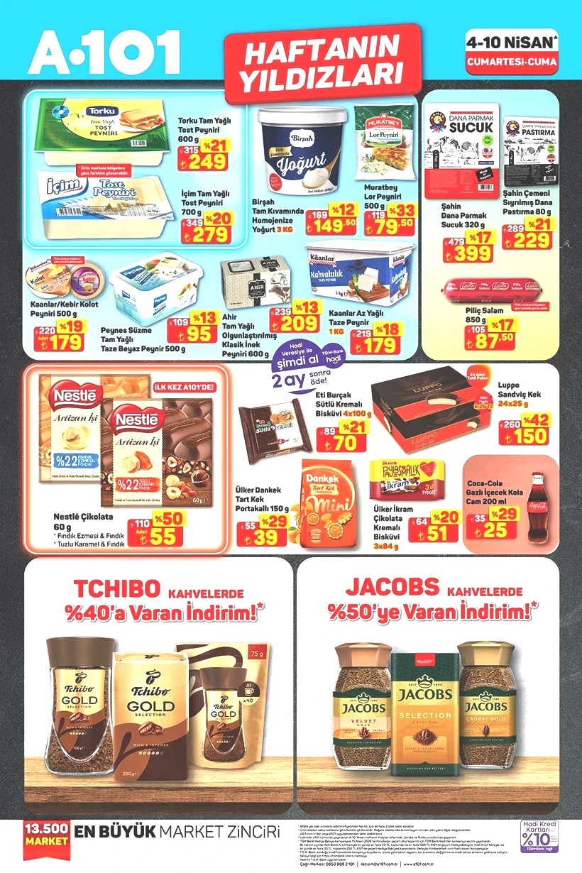 A101 4-10 Nisan 2026 Haftanın Öne Çıkan Ürünleri Ayçiçek Yağı, Kahve Çeşitleri, Tuvalet Kağıdı İndirimde - Resim : 2