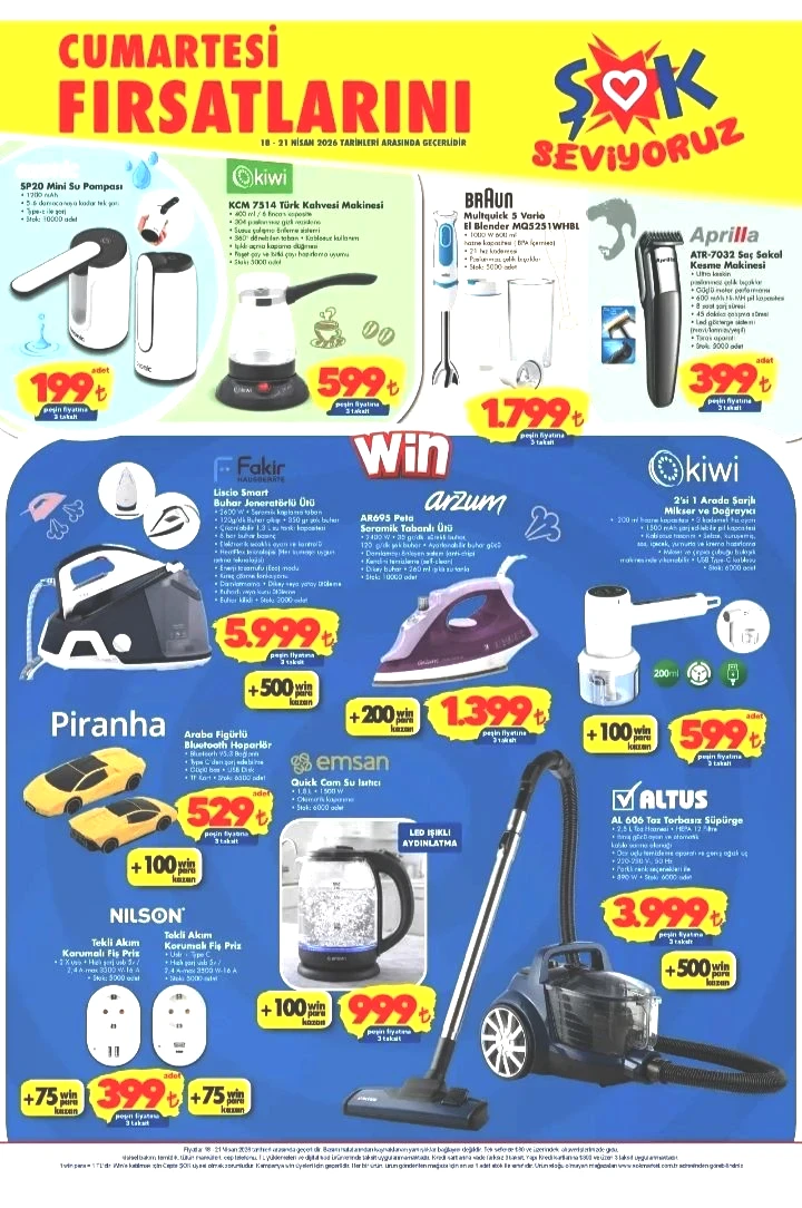 İnatçı kırışıklıklara veda zamanı: 18 Nisan Cumartesi ŞOK’a Fakir Buhar Jeneratörlü Ütü geliyor - Sayfa 1