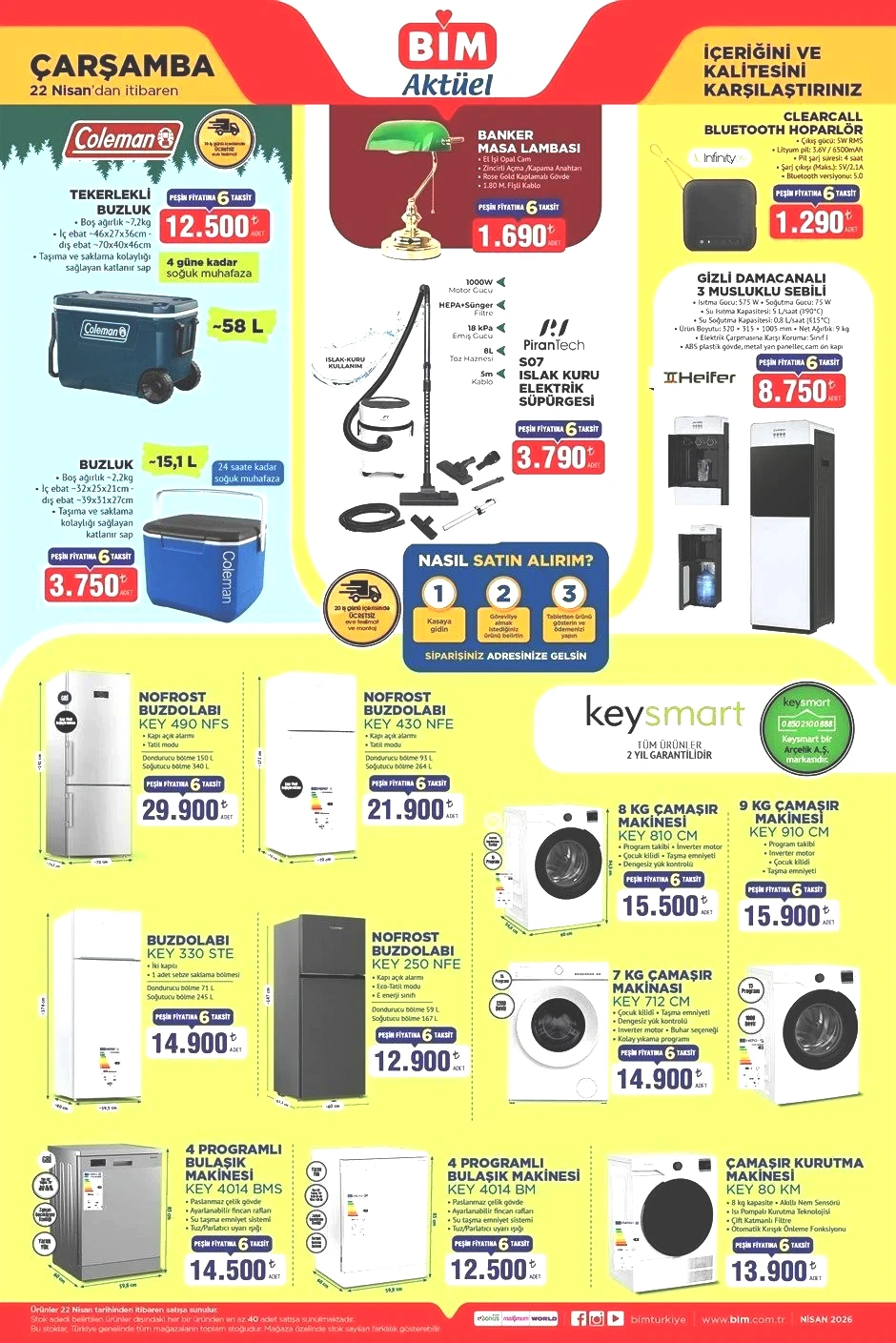22 NİSAN ÇARŞAMBA BİM EVE TESLİM KATALOĞU