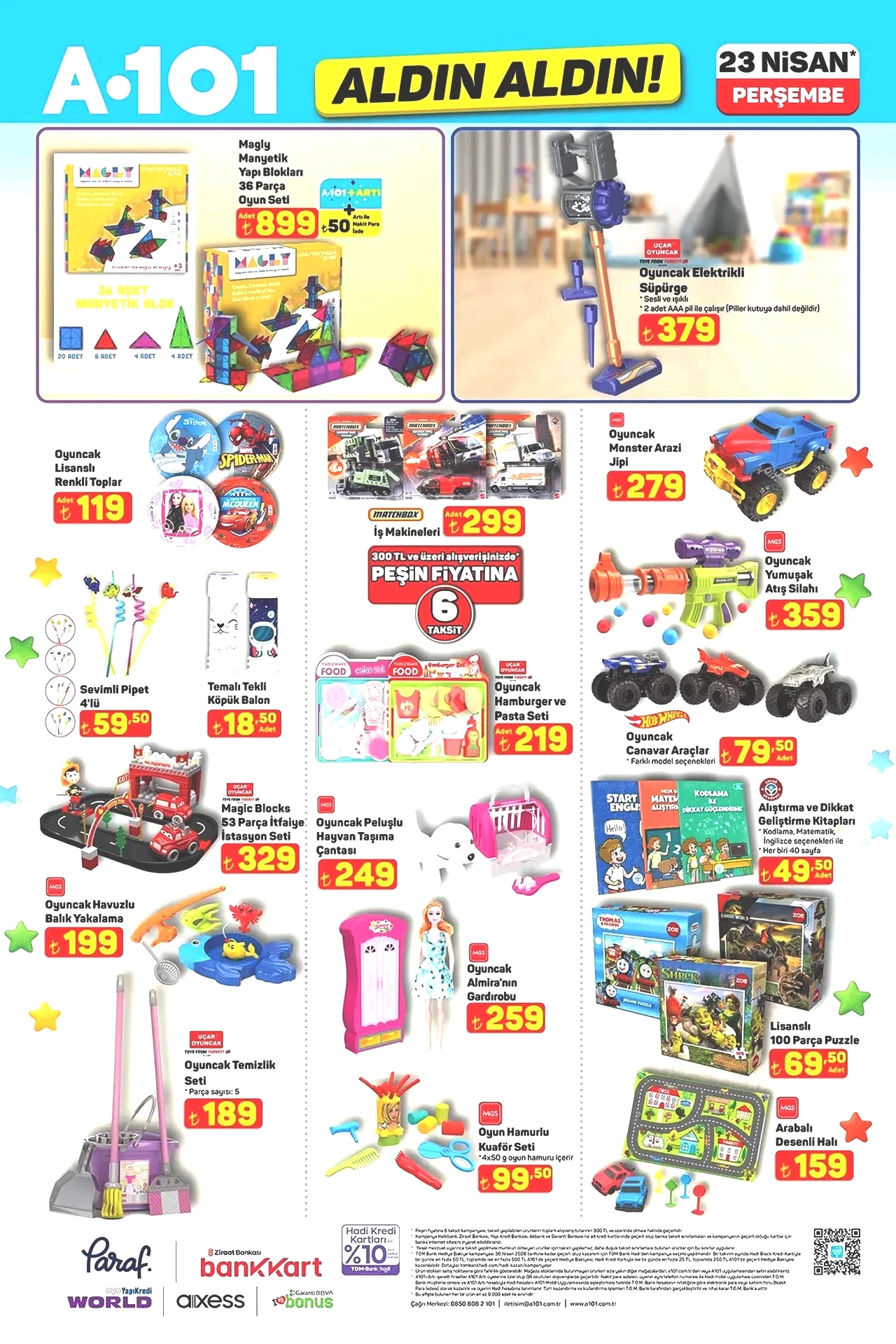 A101 kataloğu güncellendi! 23 Nisan'a özel ürünler, motosiklet, buharlı temizleyici ve daha fazlası geliyor