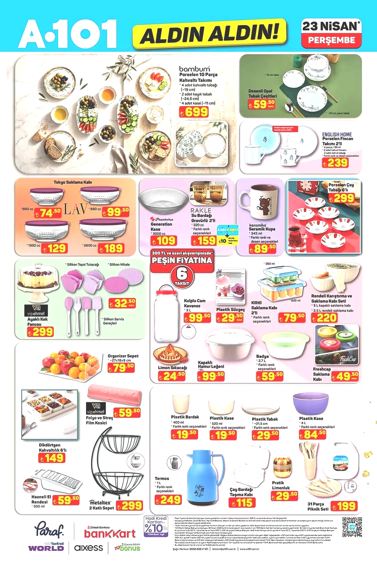 A101 kataloğu güncellendi! 23 Nisan'a özel ürünler, motosiklet, buharlı temizleyici ve daha fazlası geliyor