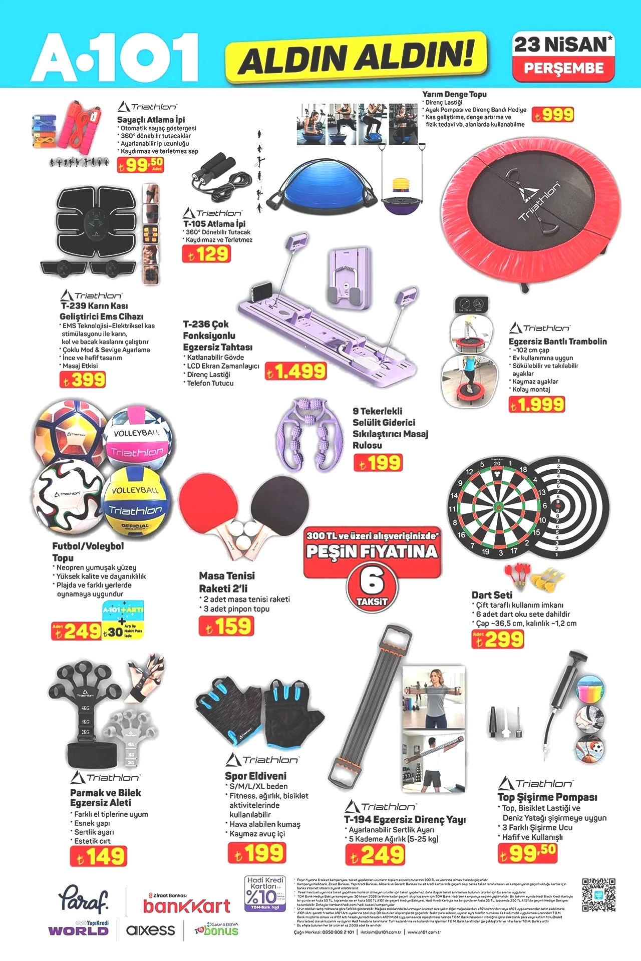 A101 kataloğu güncellendi! 23 Nisan'a özel ürünler, motosiklet, buharlı temizleyici ve daha fazlası geliyor