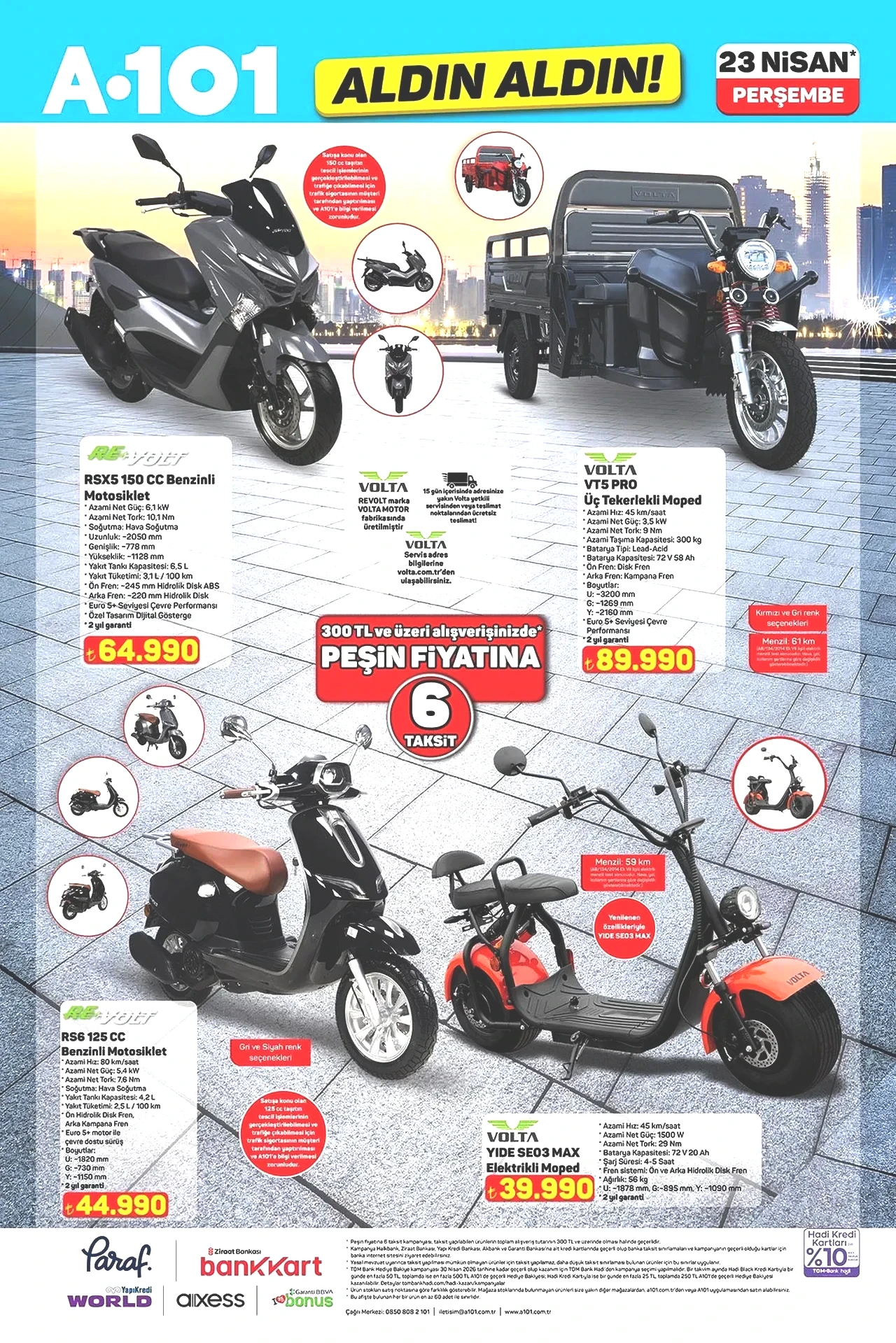 A101 kataloğu güncellendi! 23 Nisan'a özel ürünler, motosiklet, buharlı temizleyici ve daha fazlası geliyor