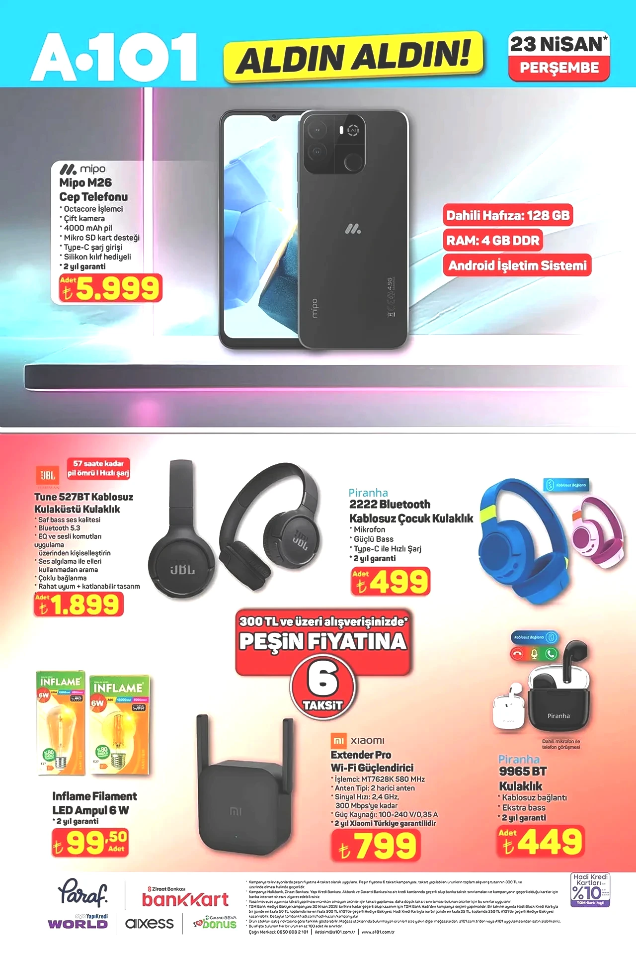 A101 kataloğu güncellendi! 23 Nisan'a özel ürünler, motosiklet, buharlı temizleyici ve daha fazlası geliyor